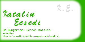 katalin ecsedi business card